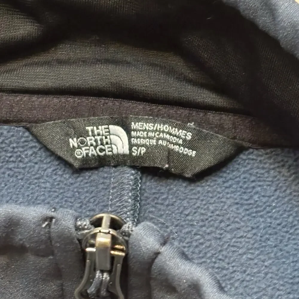 North Face Slate Blue Thermal 3D Full Zip Jacket Colorblock Stretch Fleece Small